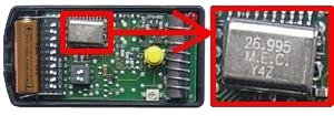 T�l�commande : NICE K4M 26.995 MHz a 4 boutons