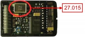 T�l�commande : H�RMANN DHM01 27.015 MHz a 1 boutons