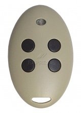 modèle à boitier beige et boutons noirs télécommande de portail Somfy Mitto RTR, de fréquence 433.92 MHz
