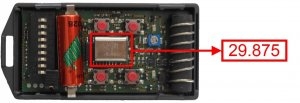 T�l�commande : CARDIN S466-TX4 29.875 MHz a 4 boutons
