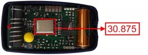 T�l�commande : NICE BT1K 30.875 MHz a 1 boutons