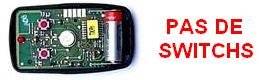 TELECOMMANDE NICE FLO2-R:int�rieur du bo�tier, cette gamme ne comporte pas de switchs