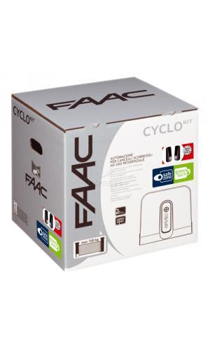 Motorisation portail coulissant Faac cyclo kit 24v 800 kg